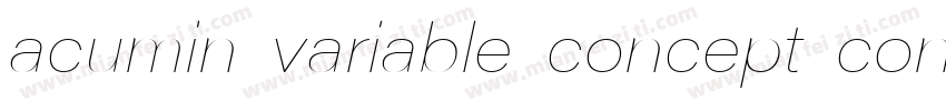 acumin variable concept condensed b字体转换